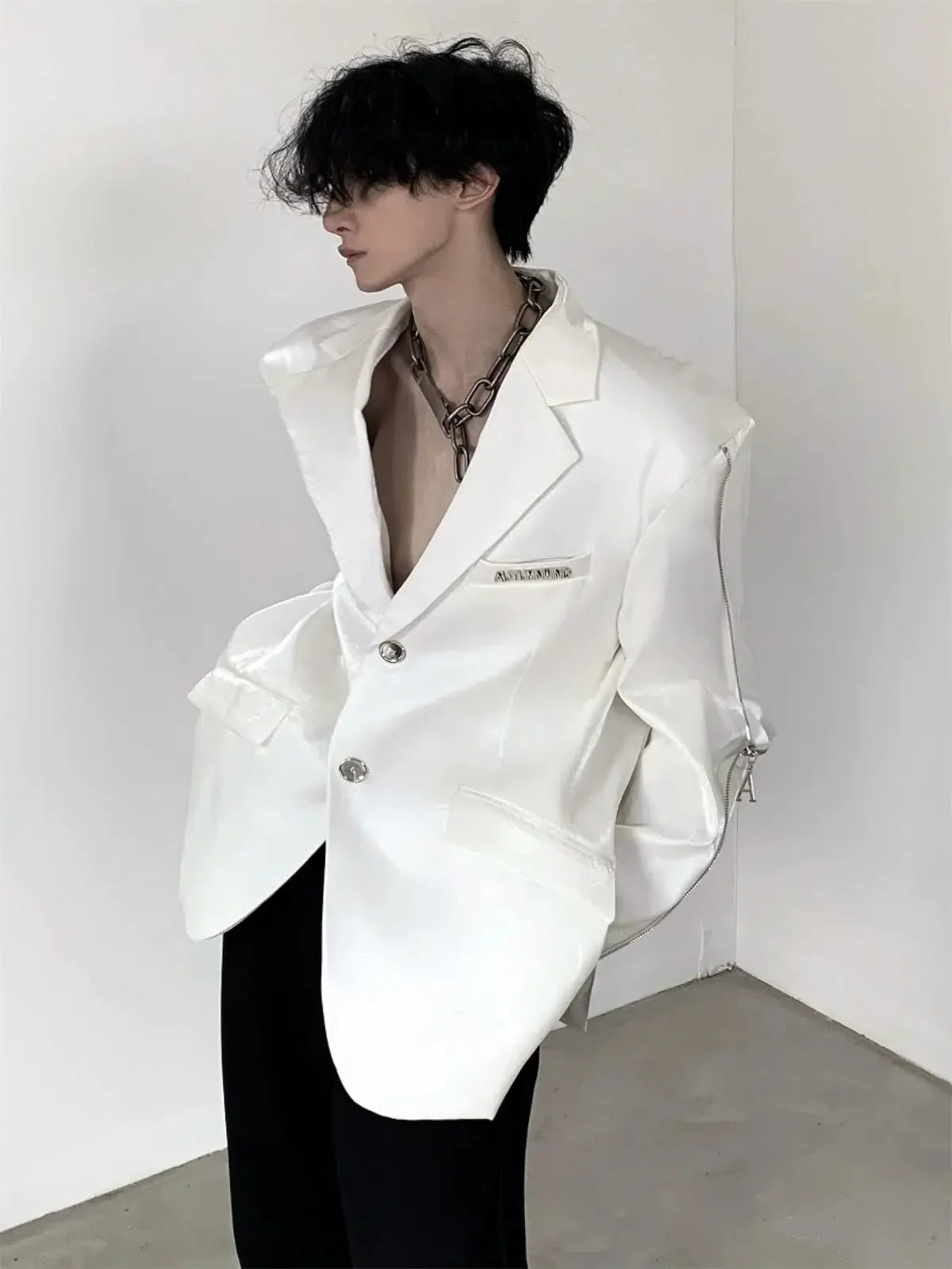 Oversize Shoulder-pad Tailored Jacket