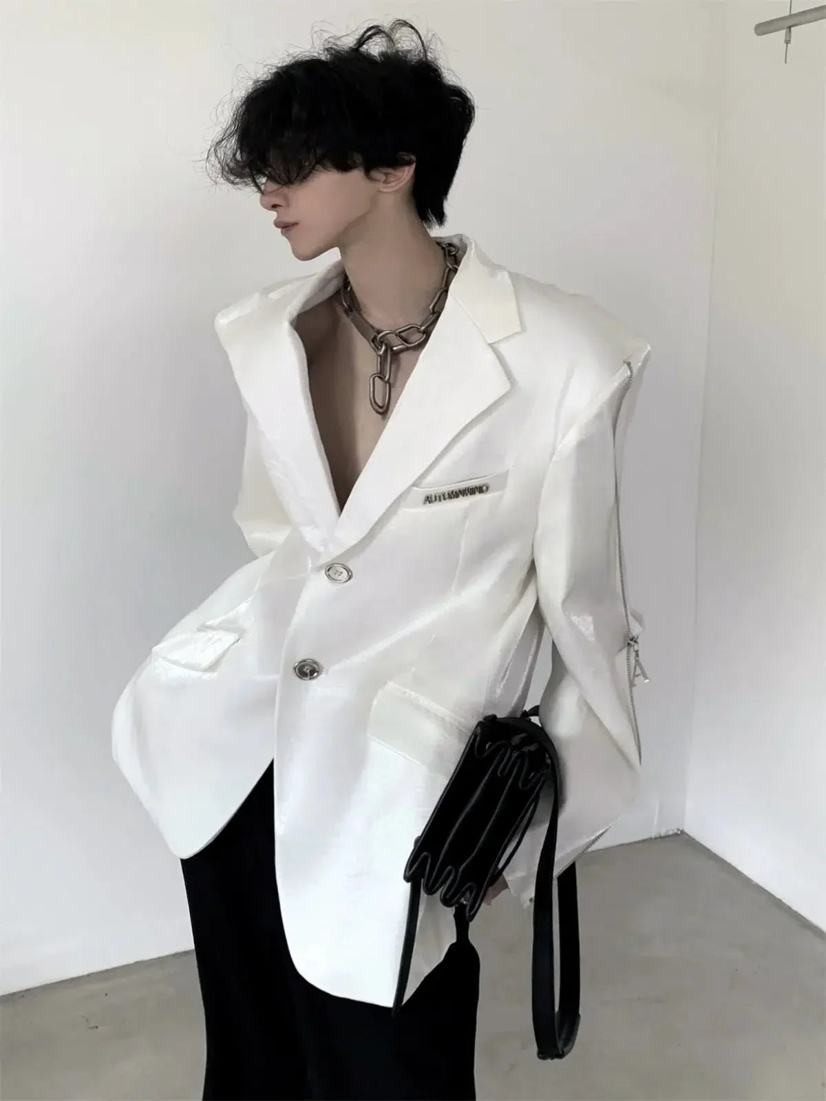 Oversize Shoulder-pad Tailored Jacket