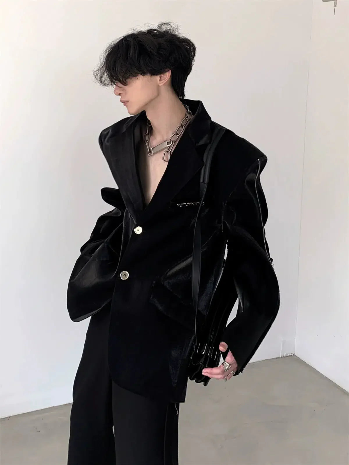 Oversize Shoulder-pad Tailored Jacket