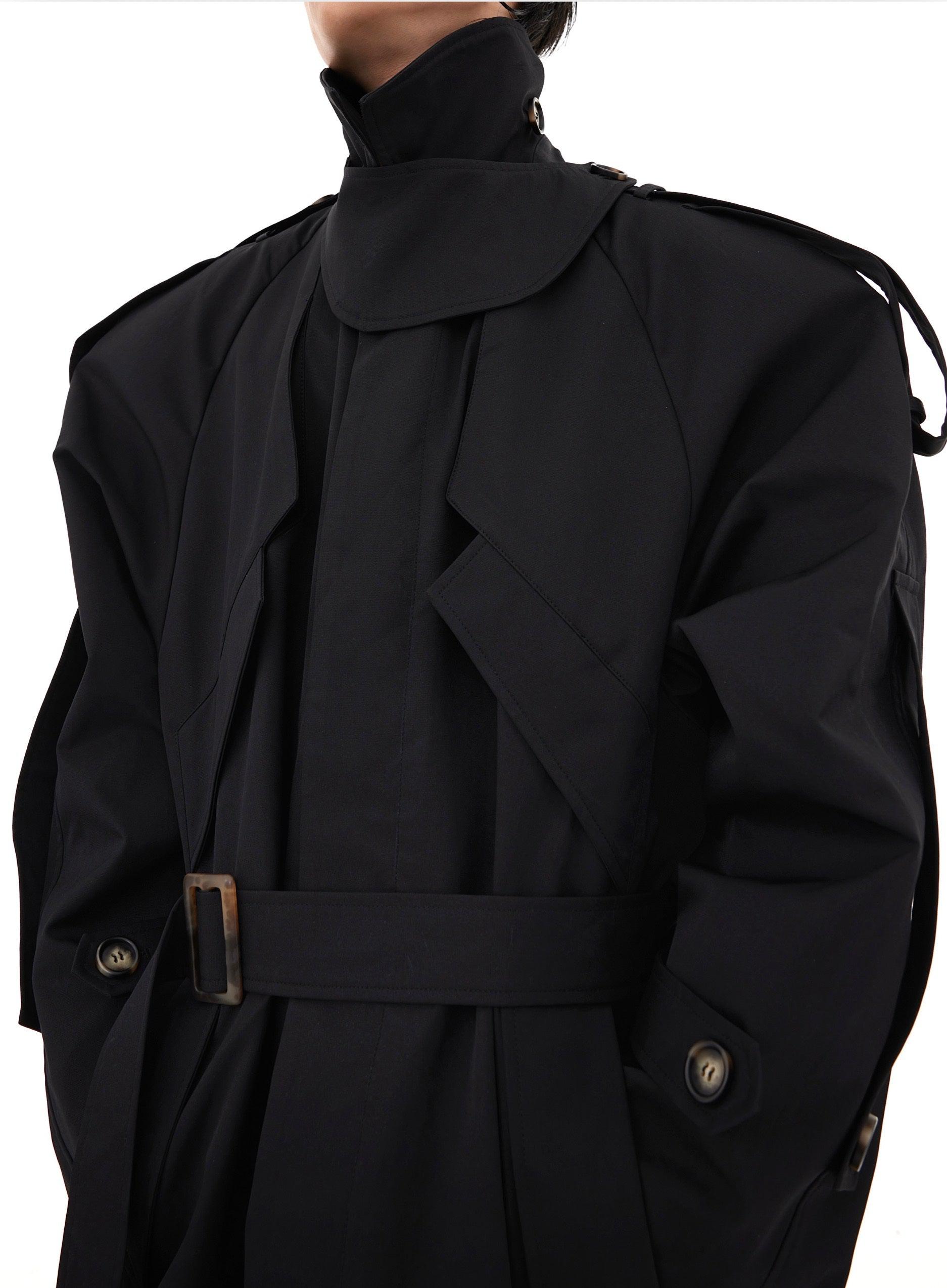 Oversize Shoulder-pad Trench Coat