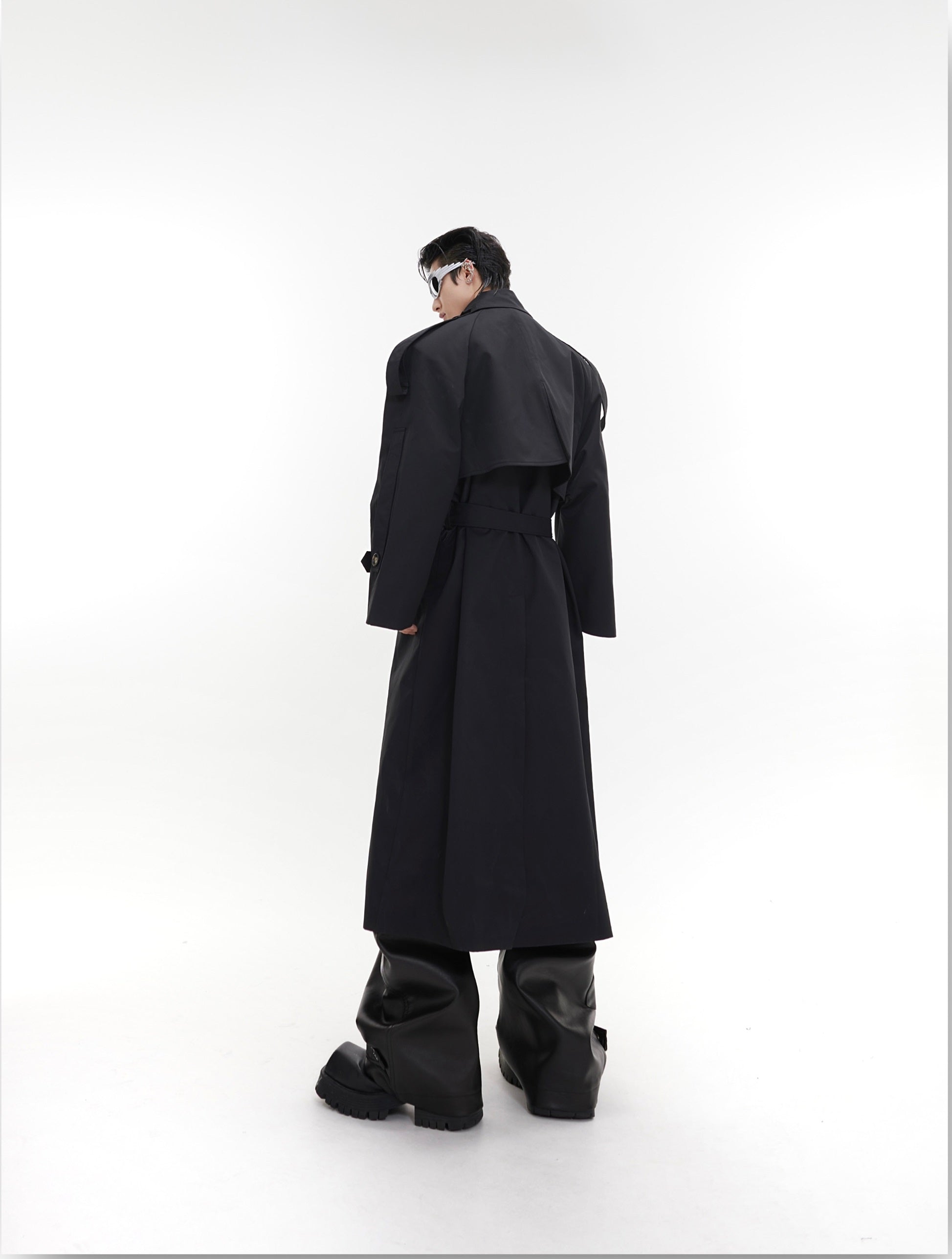 Oversize Shoulder-pad Trench Coat