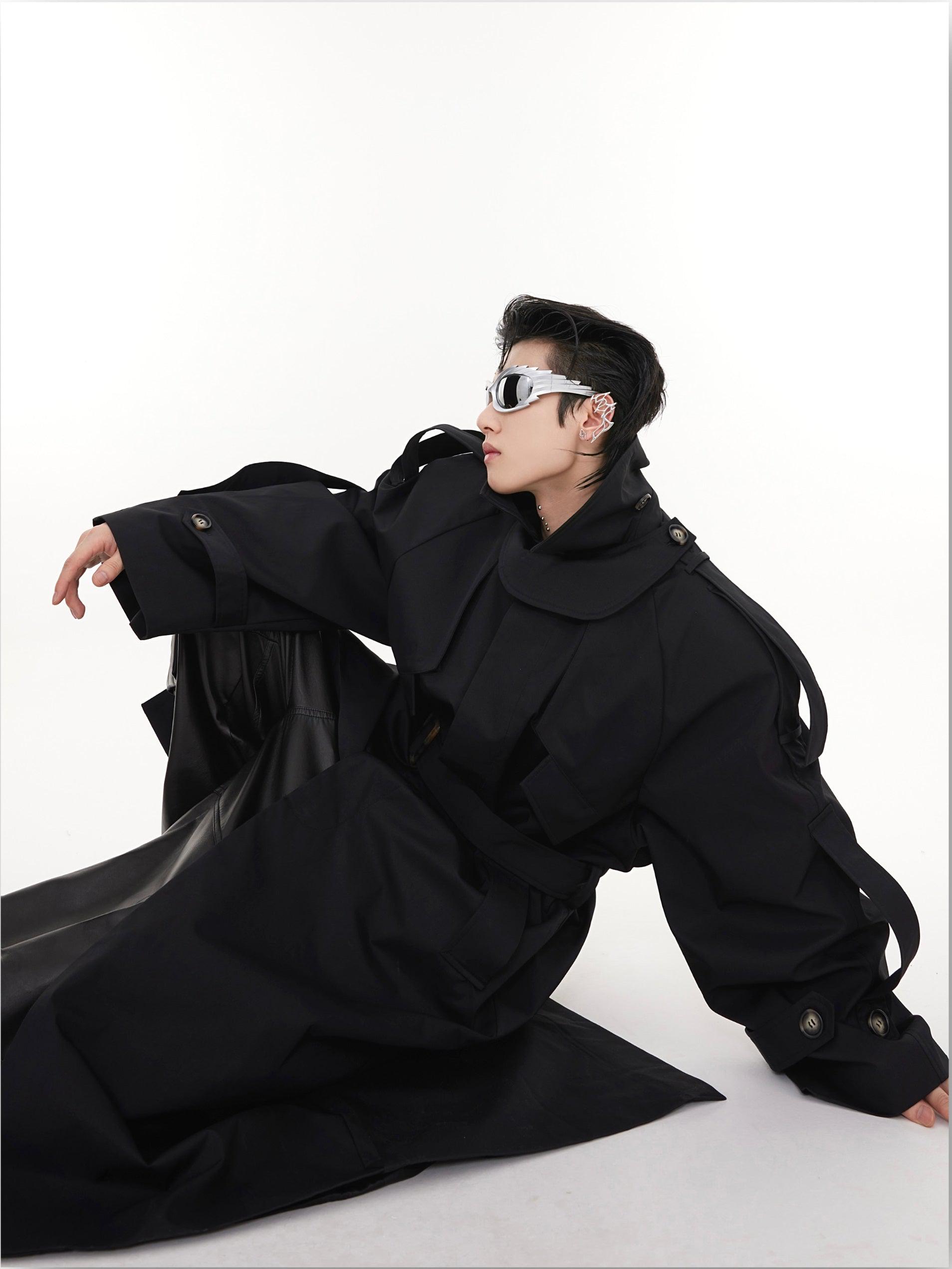 Oversize Shoulder-pad Trench Coat