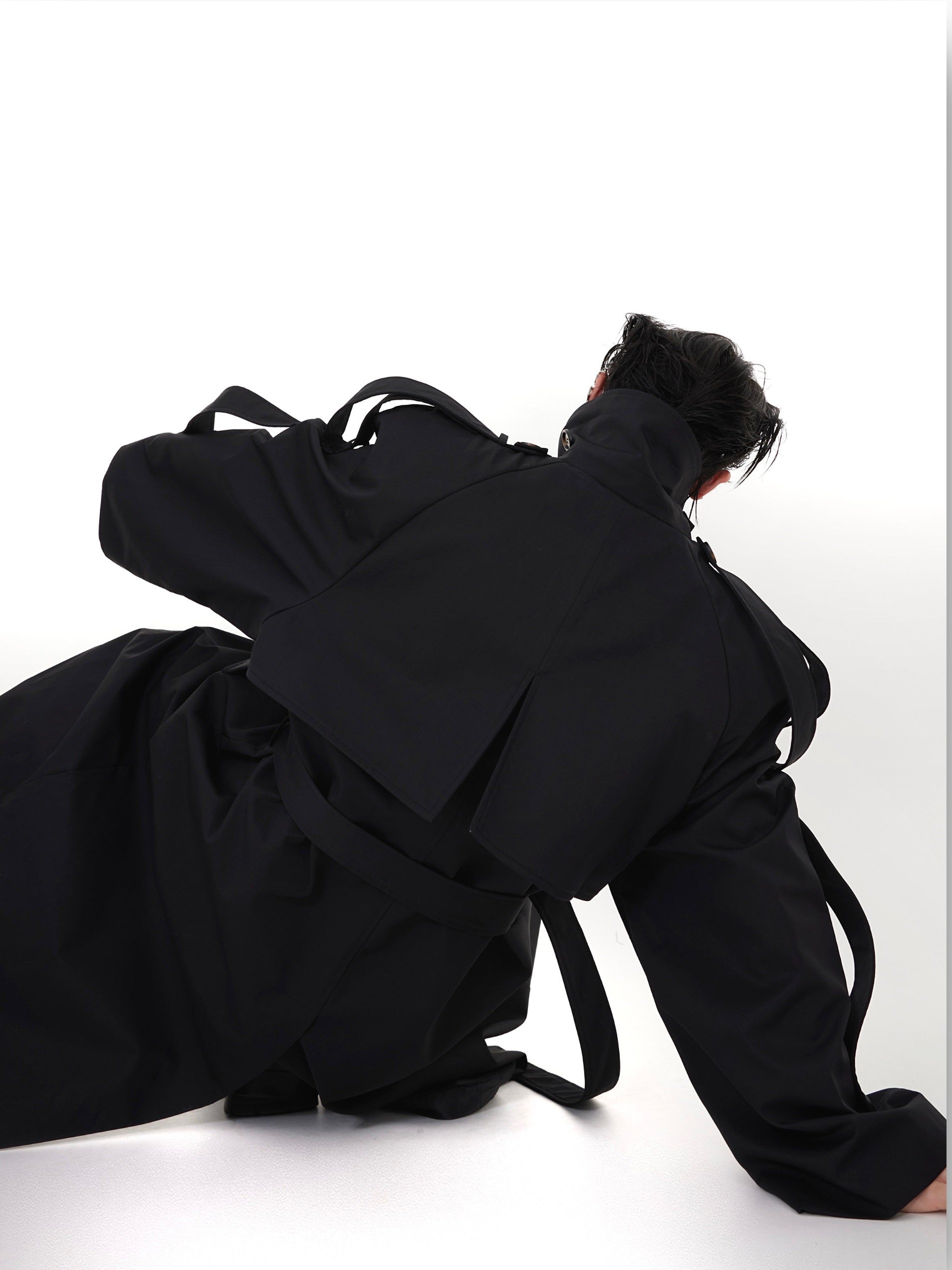 Oversize Shoulder-pad Trench Coat