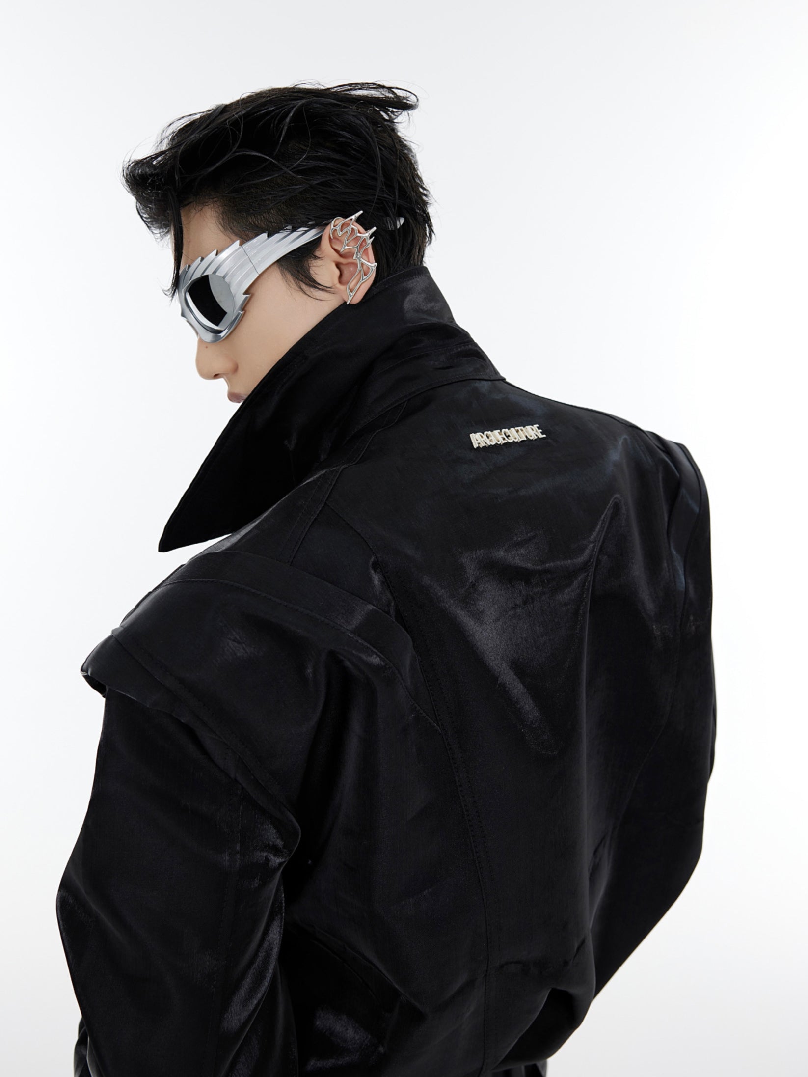 Oversize Shoulder-pads PU Leather Jacket