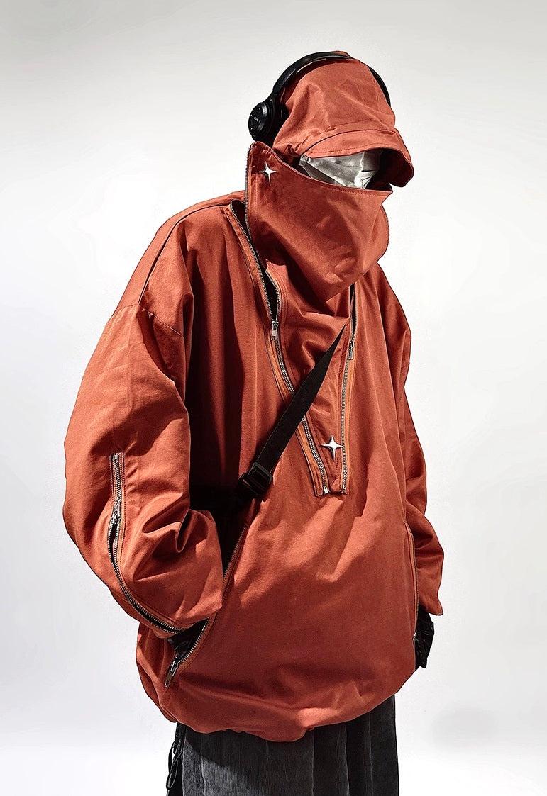 Oversize Zipper Hooded Jacket