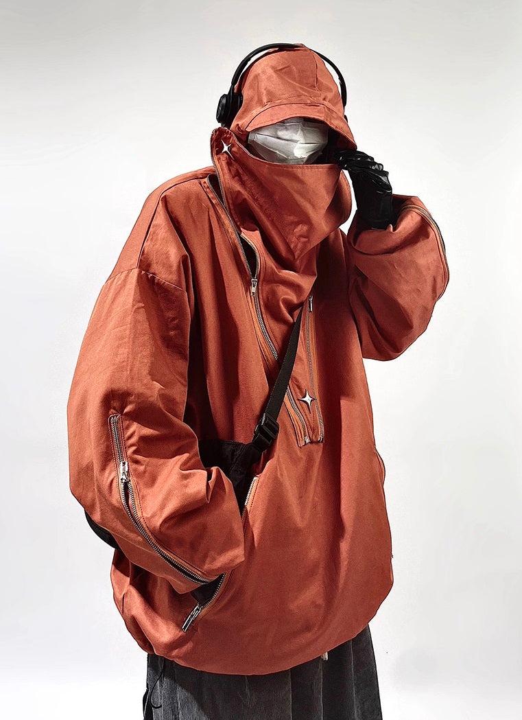 Oversize Zipper Hooded Jacket