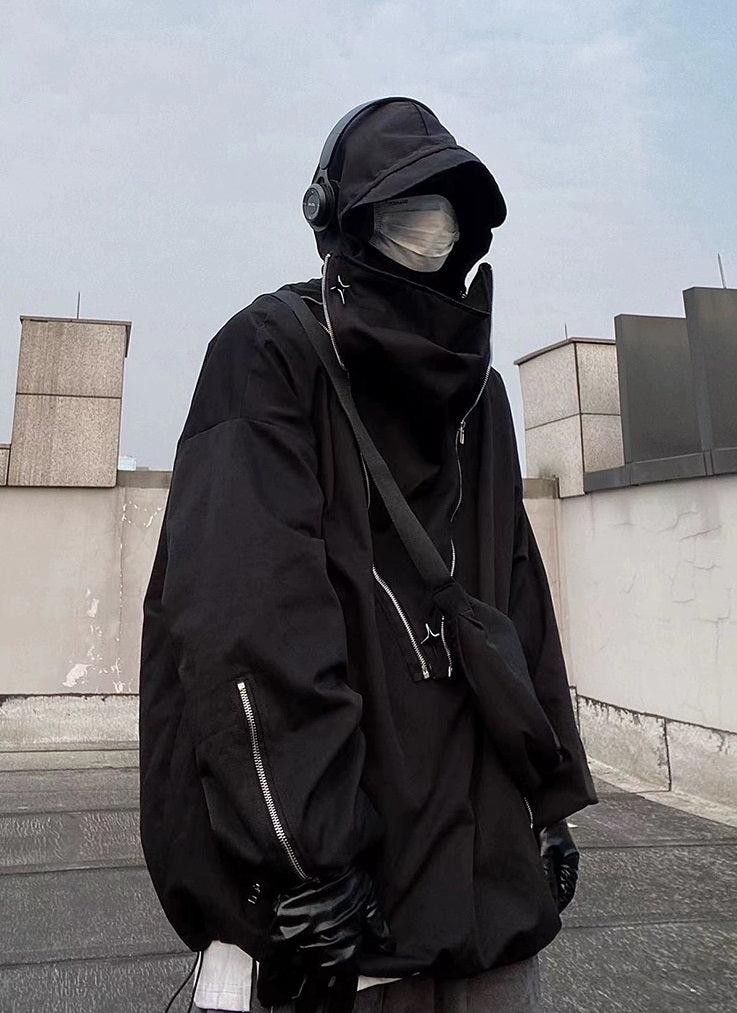 Oversize Zipper Hooded Jacket