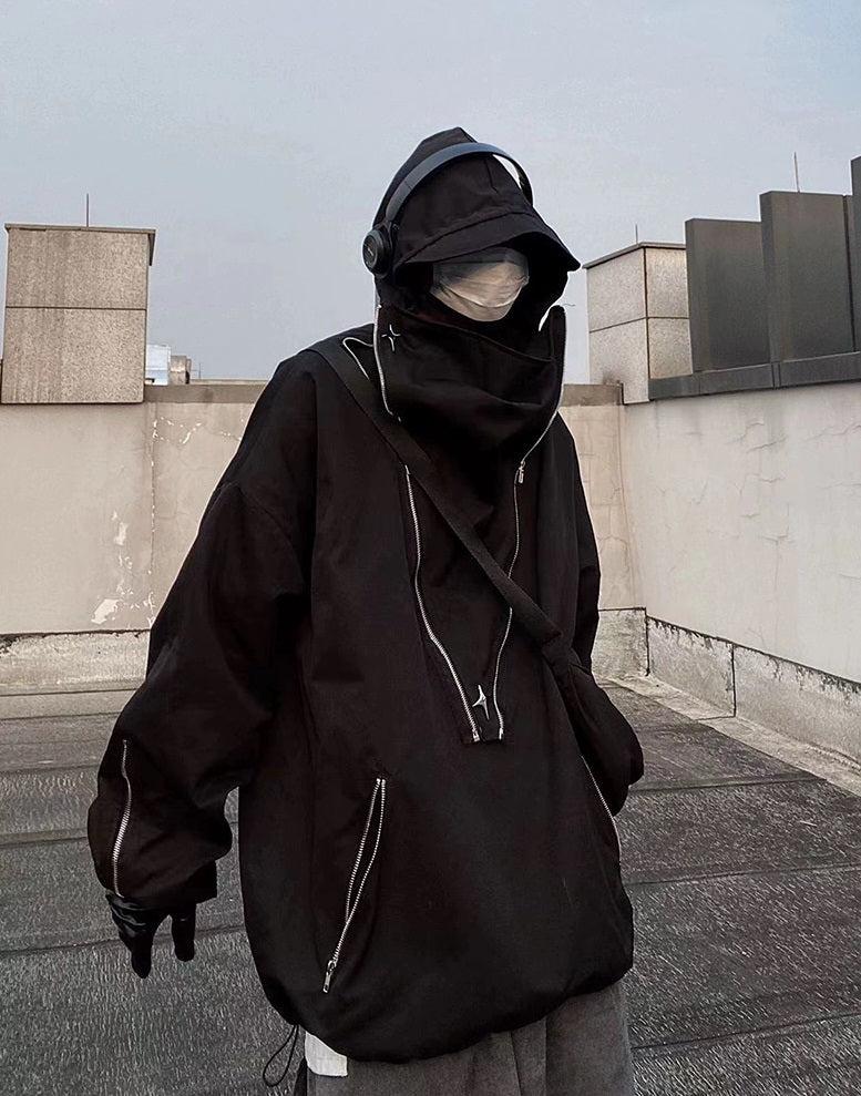 Oversize Zipper Hooded Jacket