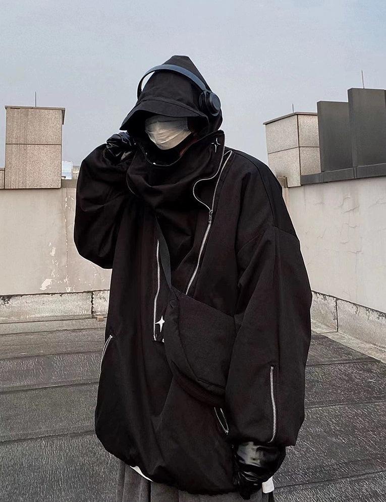 Oversize Zipper Hooded Jacket
