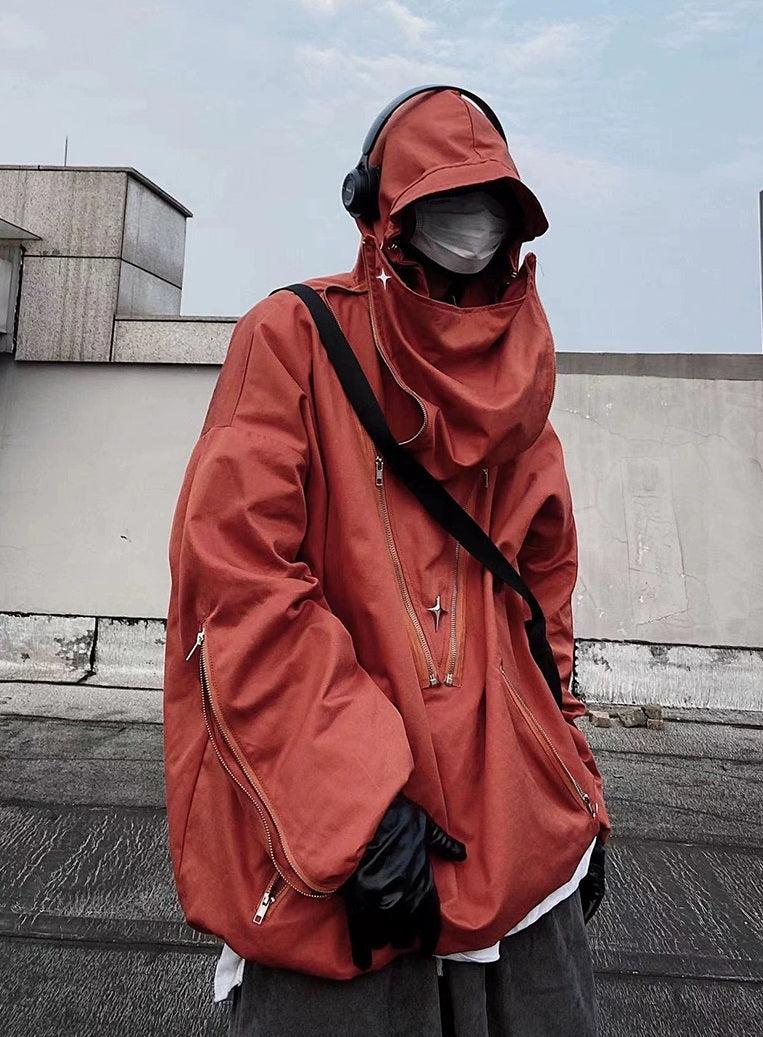 Oversize Zipper Hooded Jacket