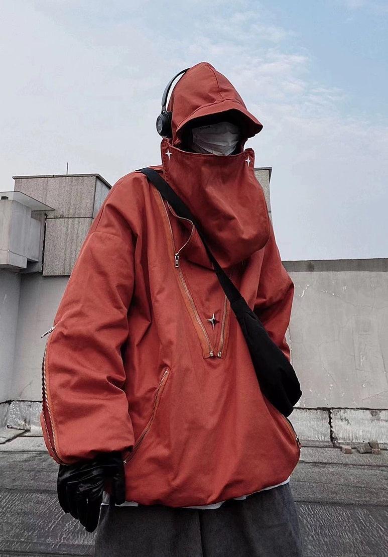 Oversize Zipper Hooded Jacket