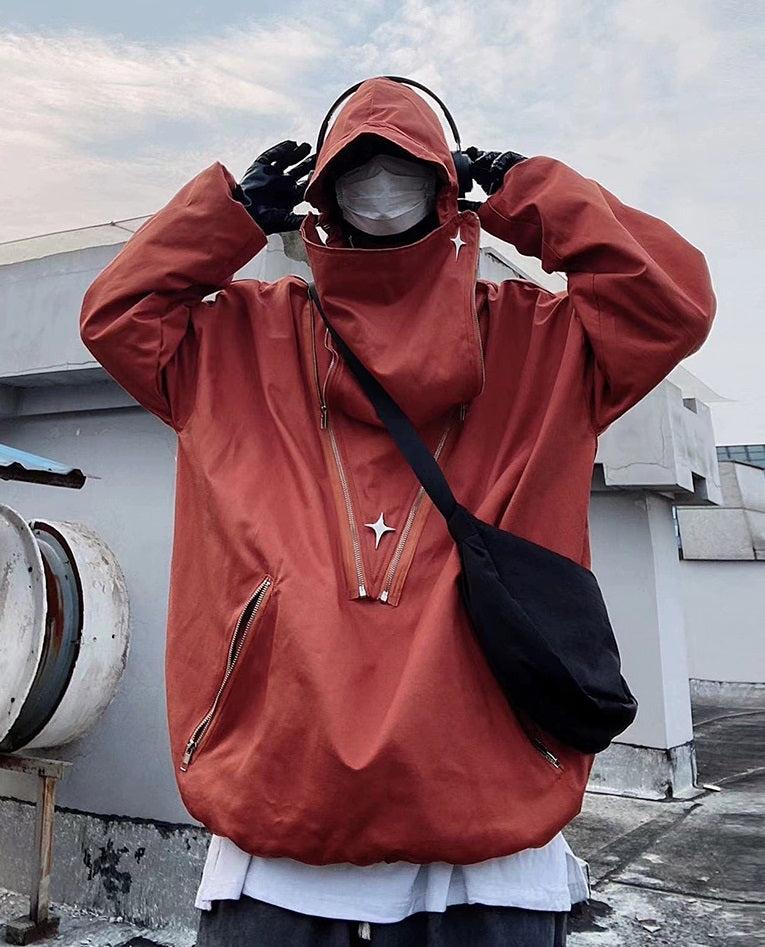 Oversize Zipper Hooded Jacket