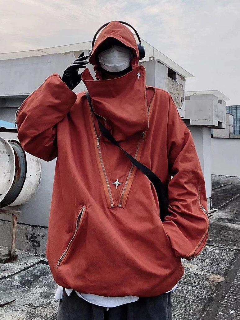 Oversize Zipper Hooded Jacket