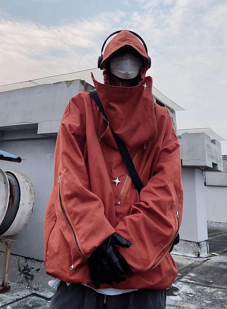 Oversize Zipper Hooded Jacket