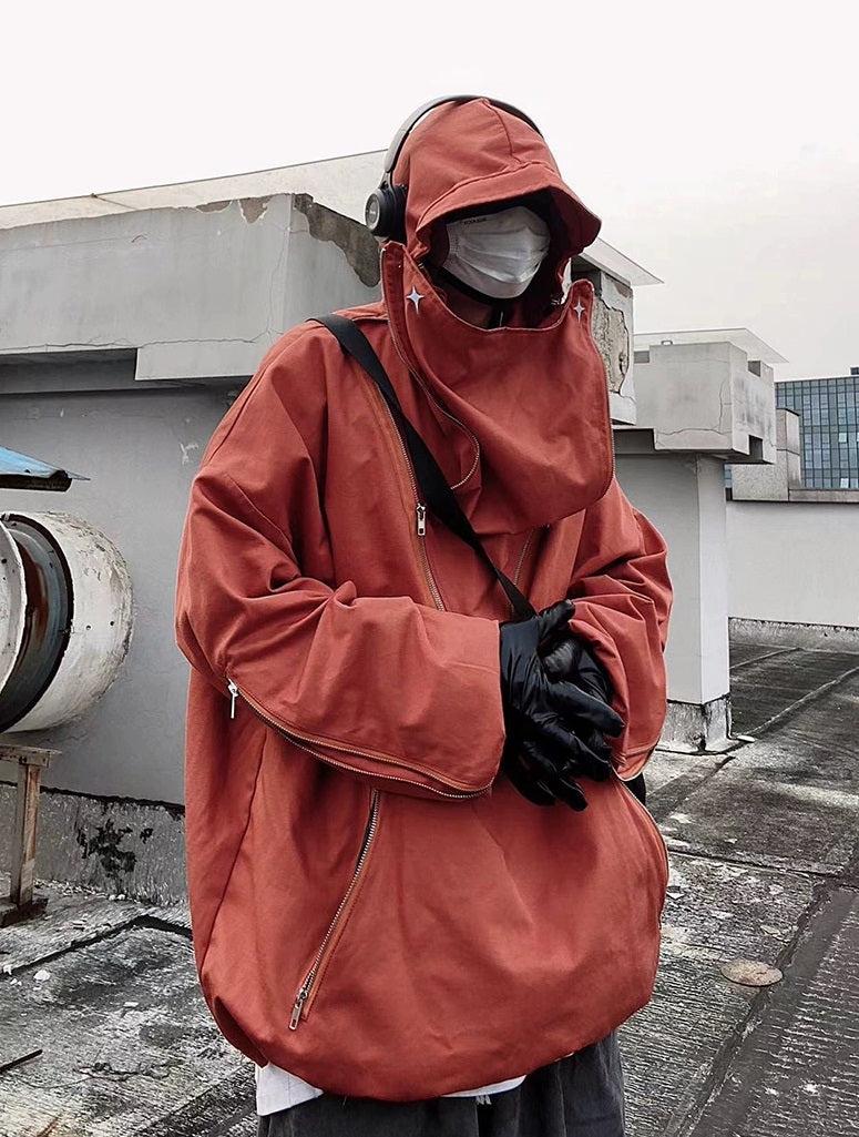 Oversize Zipper Hooded Jacket
