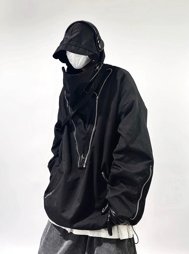 Oversize Zipper Hooded Jacket