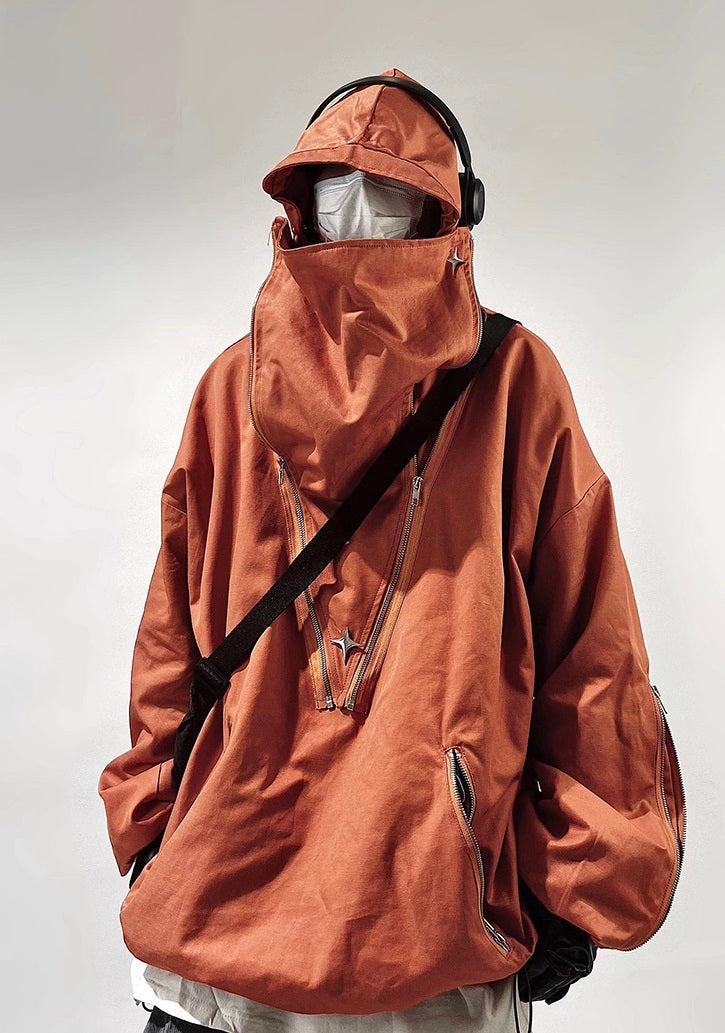 Oversize Zipper Hooded Jacket