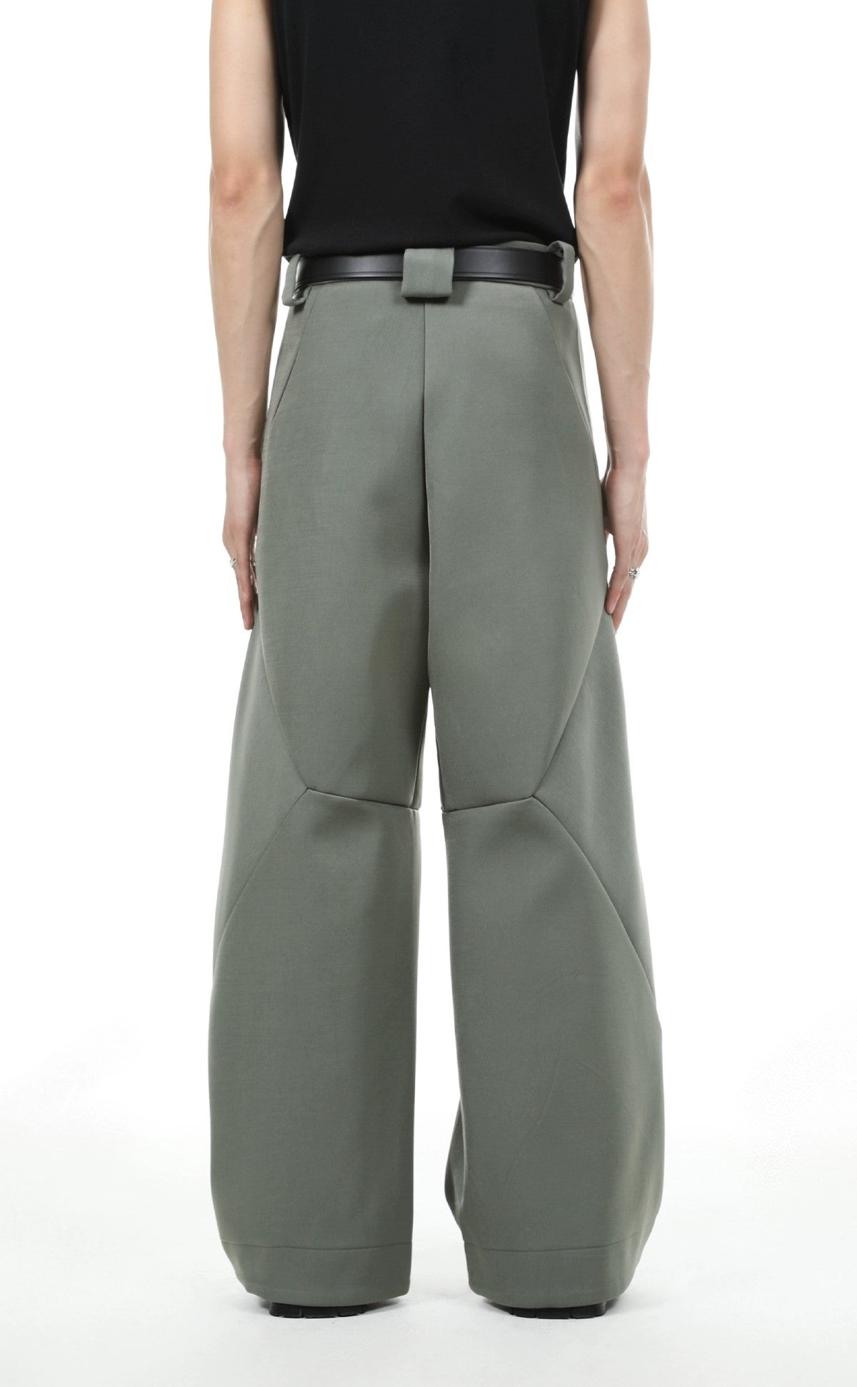 Oversize Zipper Hoodie & Wide-leg Pleats Sweatpants Setup