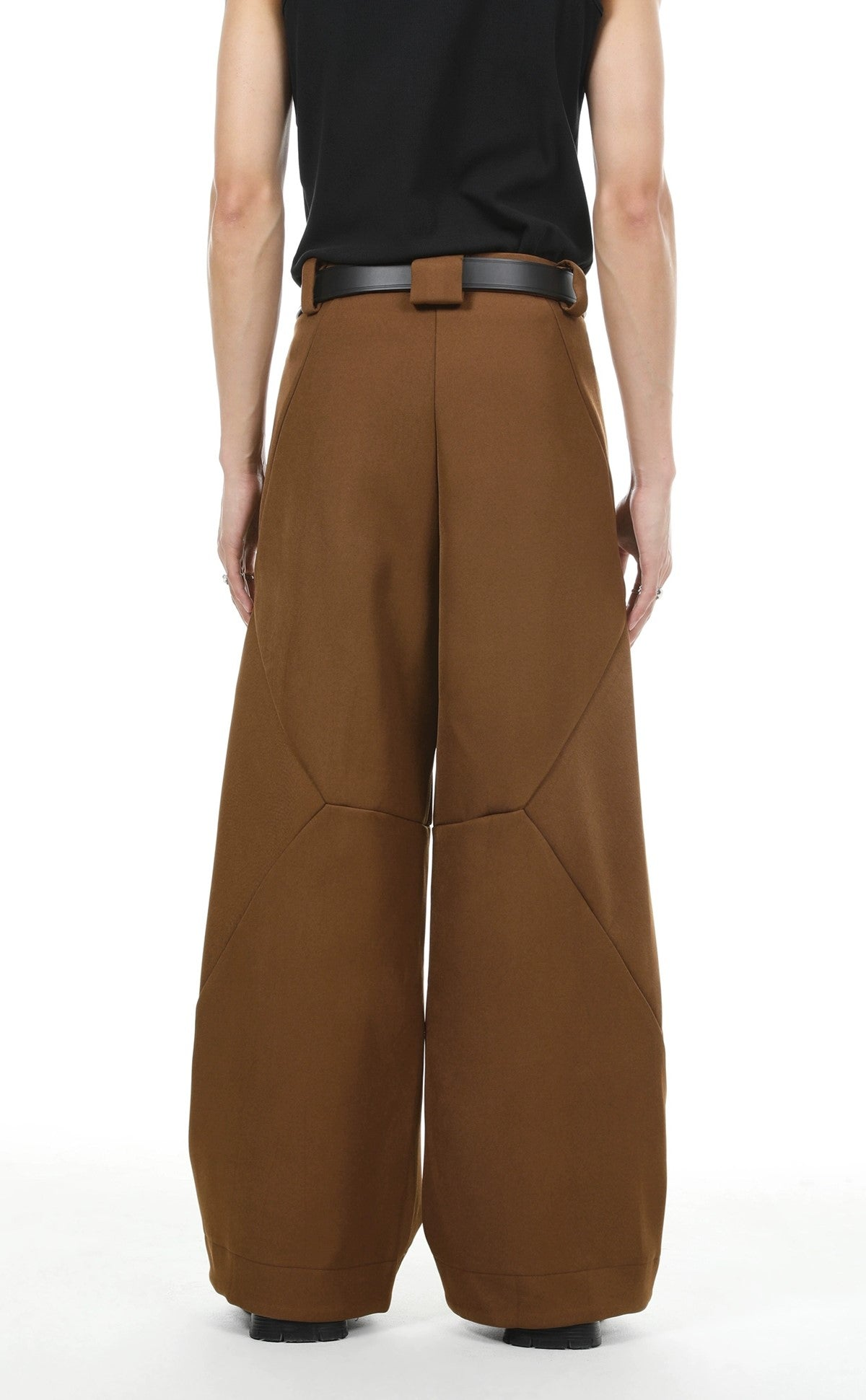 Oversize Zipper Hoodie & Wide-leg Pleats Sweatpants Setup