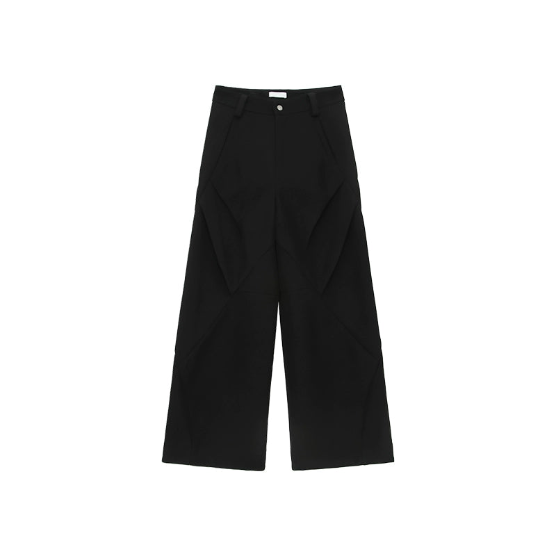 Oversize Zipper Hoodie & Wide-leg Pleats Sweatpants Setup