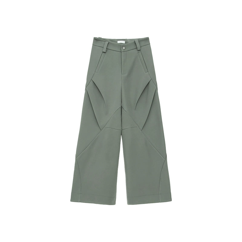 Oversize Zipper Hoodie & Wide-leg Pleats Sweatpants Setup