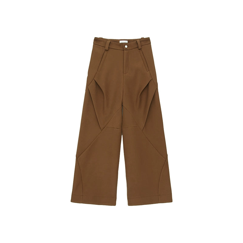 Oversize Zipper Hoodie & Wide-leg Pleats Sweatpants Setup