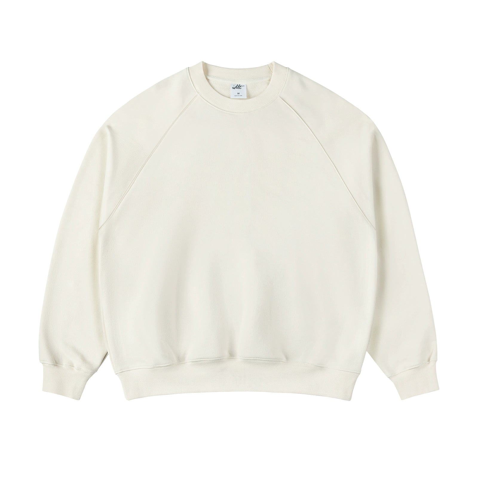 Sudadera con cuello redondo y mangas raglán