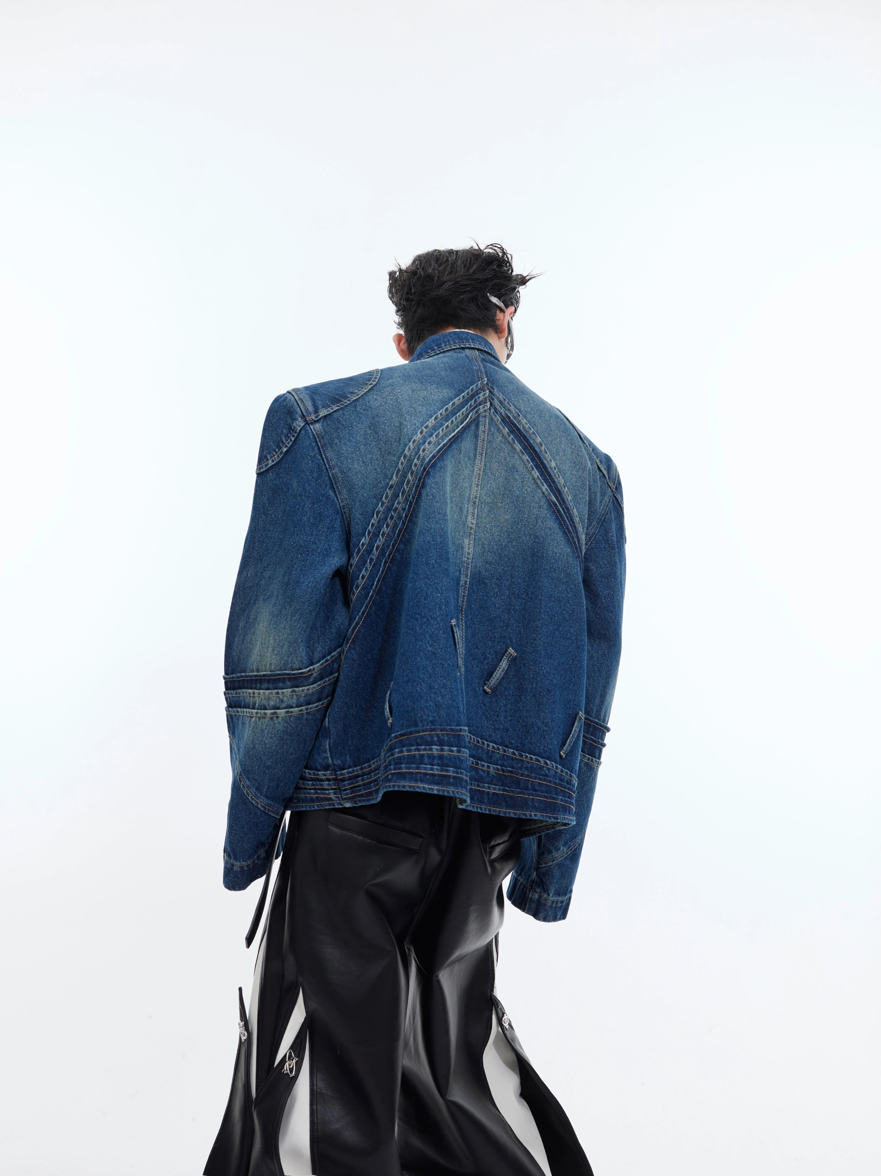 Retro Style Zipper Denim Jacket