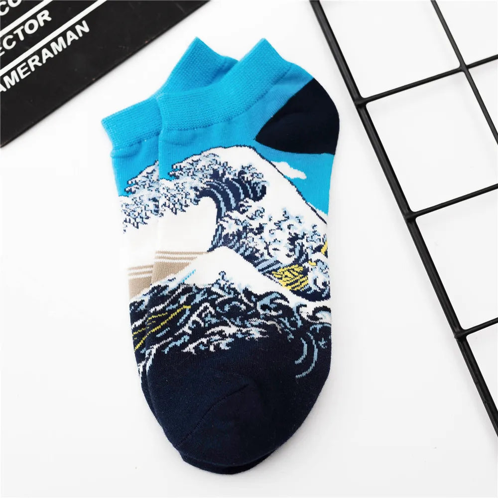 Artistic Retro World Famous Short Socks