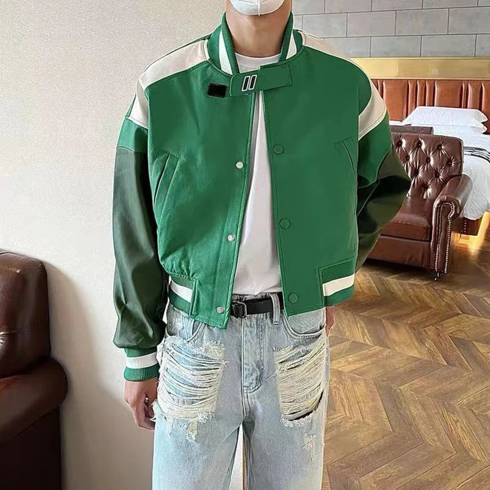 Polished Look Luxury Retro Leather Jacket