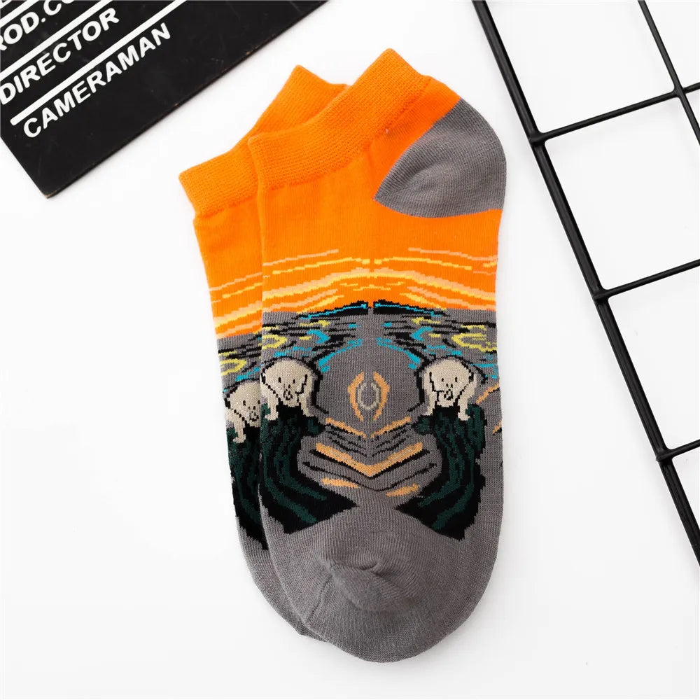 Artistic Retro World Famous Short Socks
