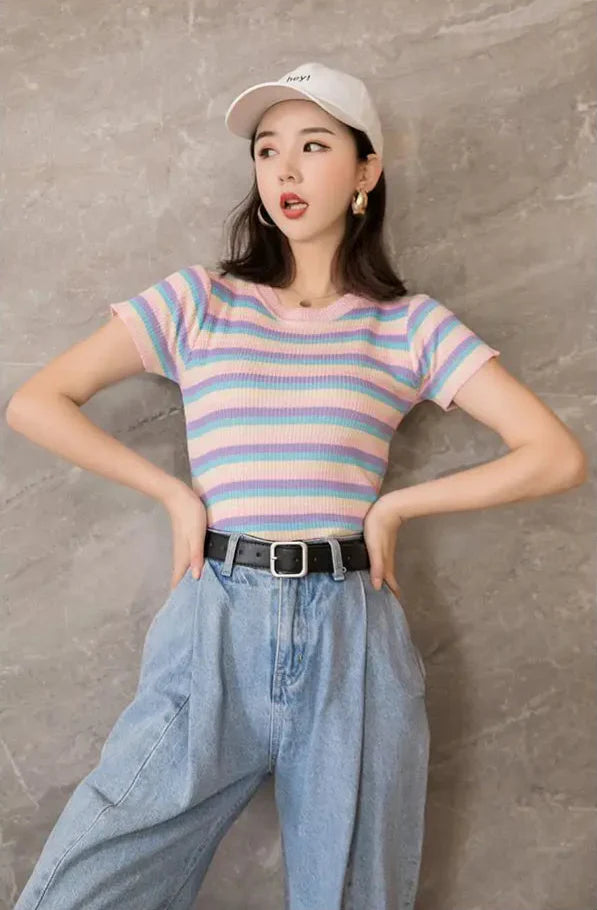 Leather Silver Buckle Y2K Belt