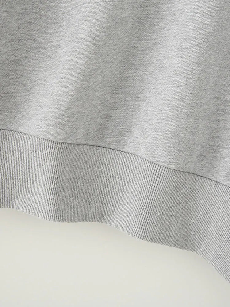 Pleated Casual Loose Pullover Sweatshirt