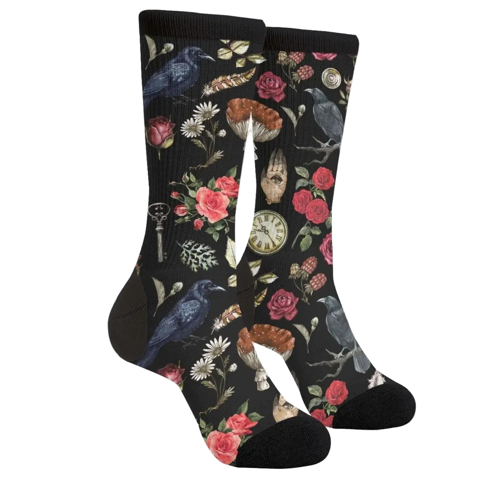 Funny Novelty Mushroom Crew School Socks