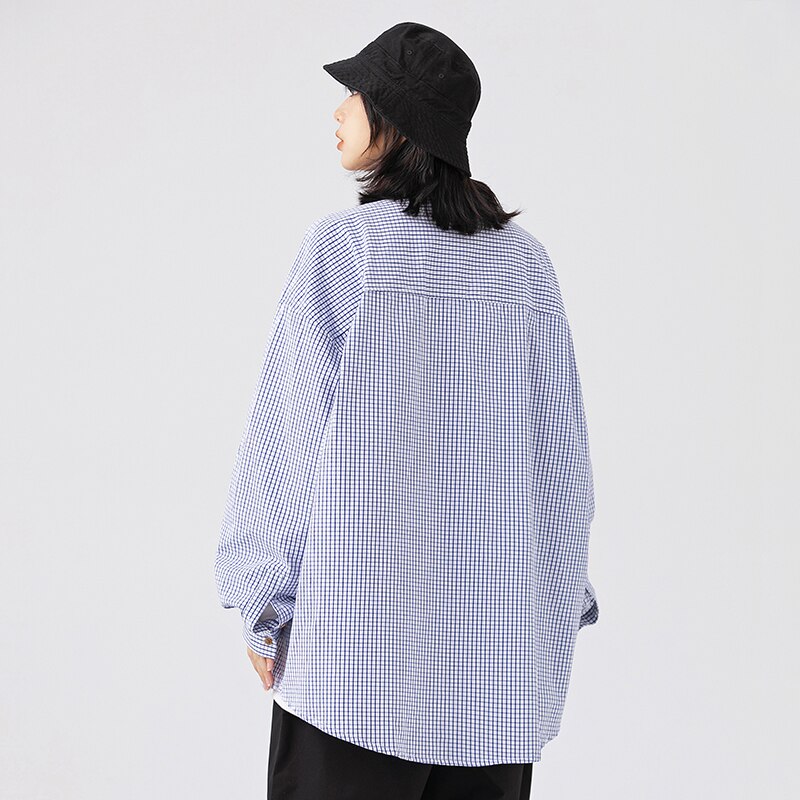 Camisa ligera de cuadros de gran tamaño