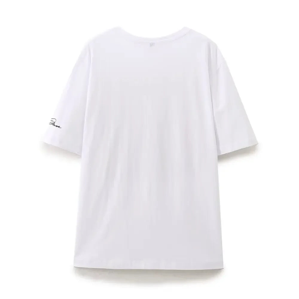 Vibrant Print Cotton Oversized T-Shirt