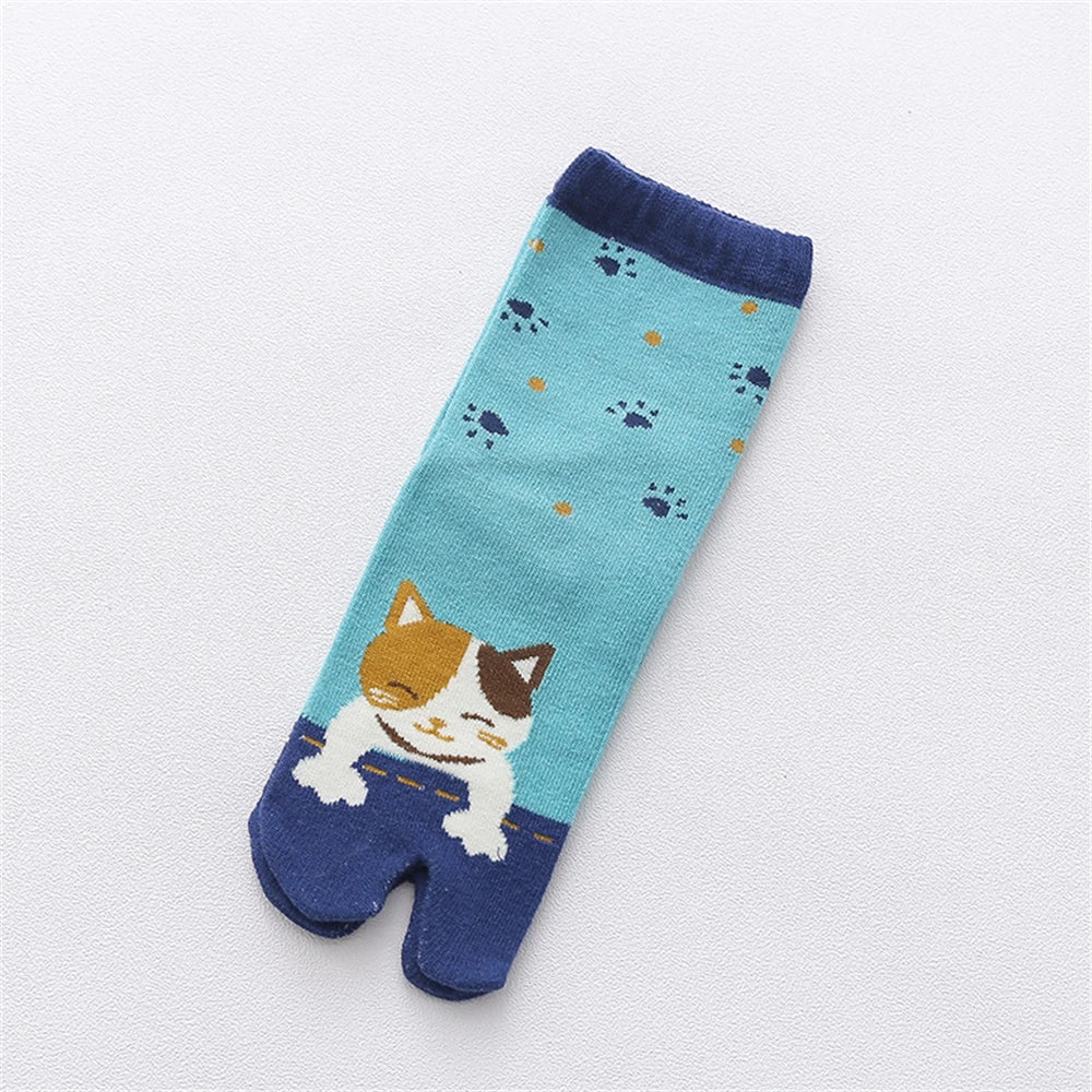 Soft Cotton Cute Cat Dandelion Socks