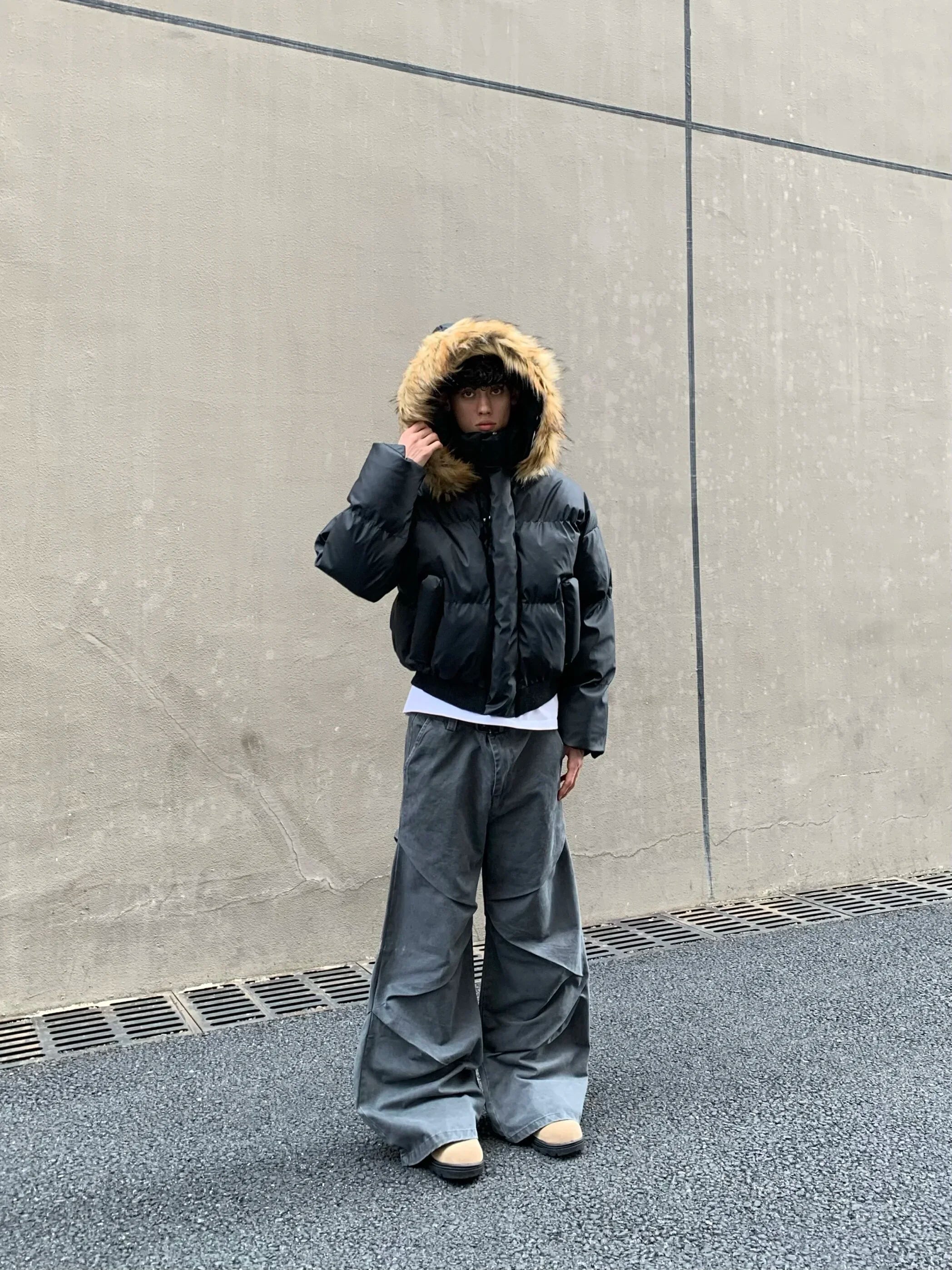 Winter Cool Parkas Removable Hat Boomber Jacket