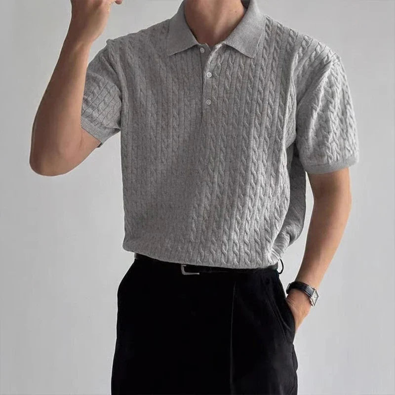 Luxus Strick Polo Business Casual T-Shirt