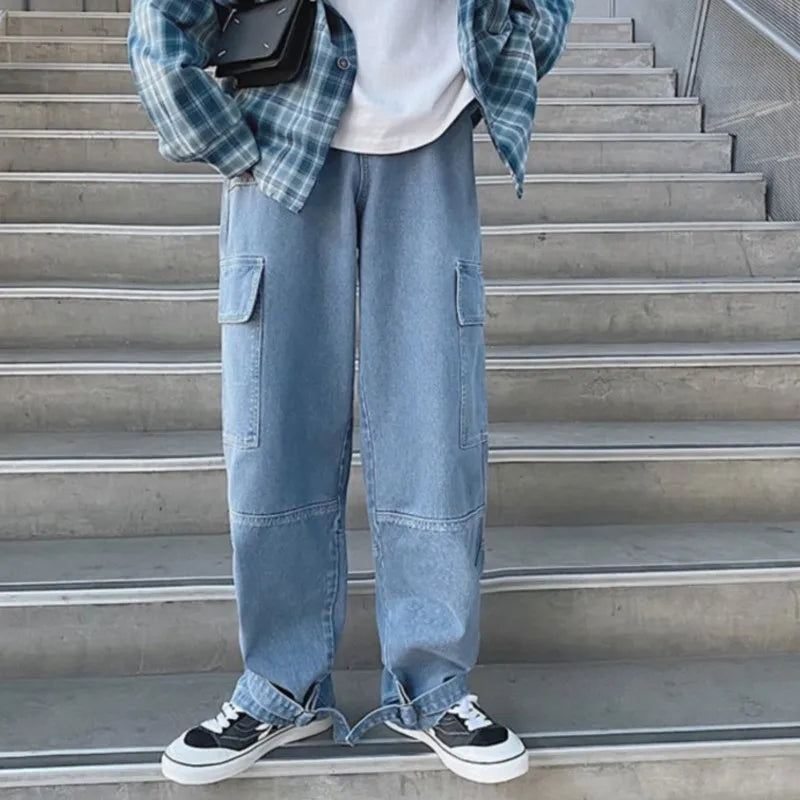 Loose Straight Baggy Cargo Jeans