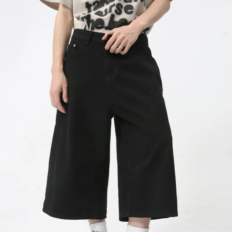 Loose Fit Retro Style Summer Denim Short