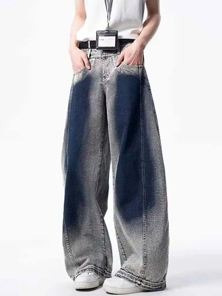 Vintage Gradient Oversize Baggy Denim Jeans