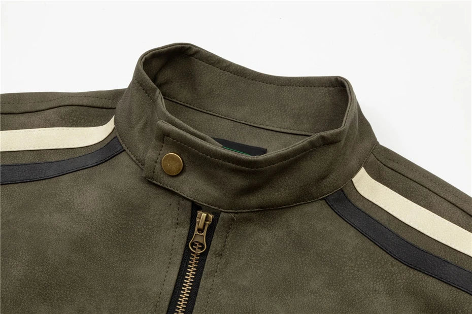 Streetwear Patchwork Hip Hop Leather Motorcycle Jacket