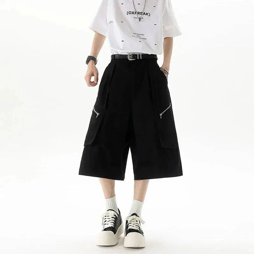 Streetwear - Pantalon de travail à jambe large de couleur unie