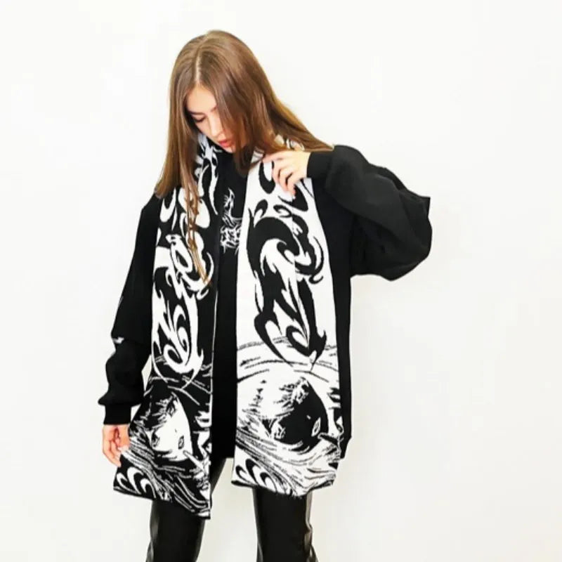 Knitted Jacquard Scarf