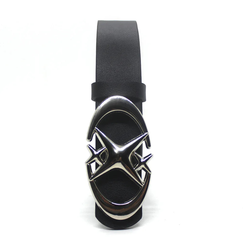 Y2K Punk Star Cross Metal Belt