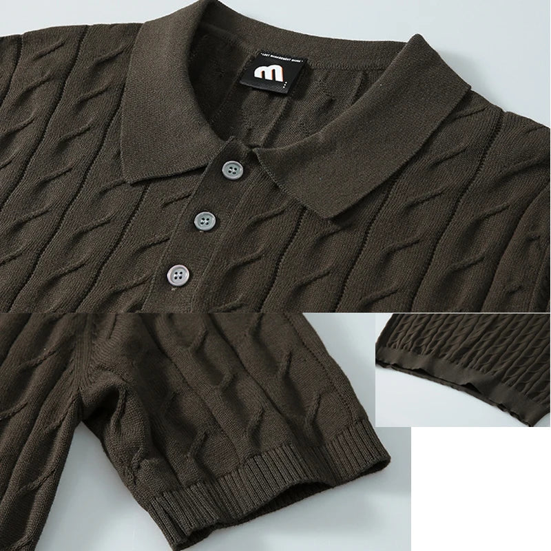 Klassiek comfort retro slim fit casual poloshirt