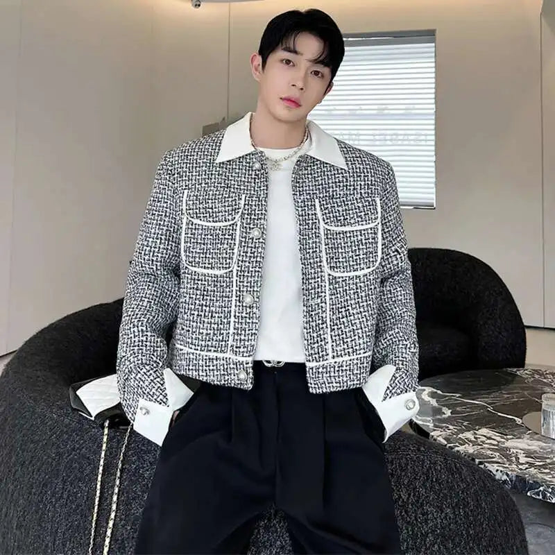 Luxury Elegant Checked Light Casual Jacket