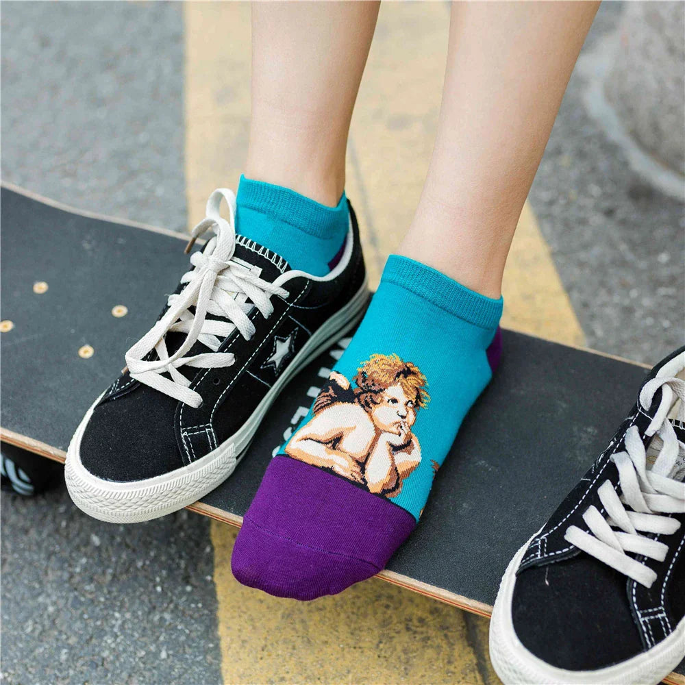 Artistic Retro World Famous Short Socks