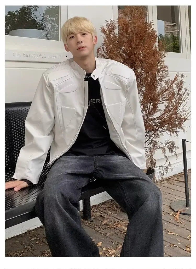 Retro Hip Hop Motorcycle Leather Jacket